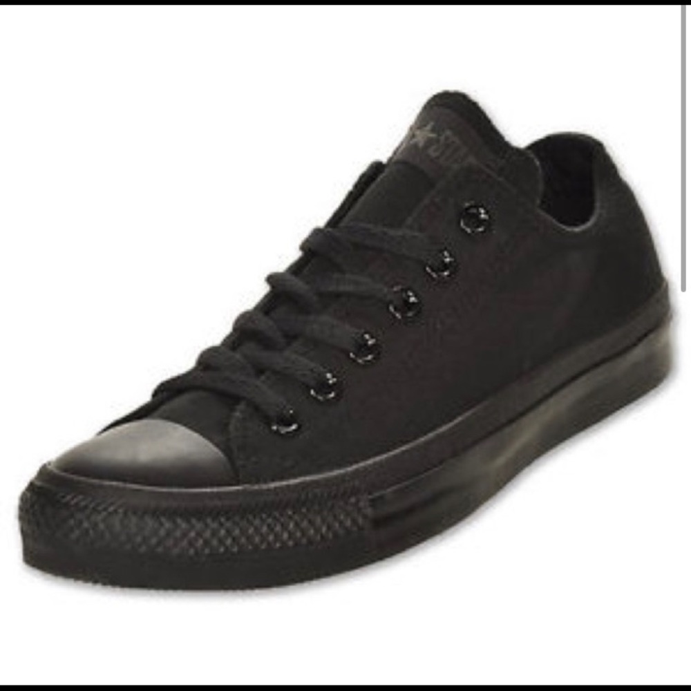 Converse all black low tops